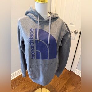 The North Face Gray and Blue Hoodie